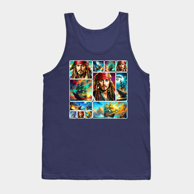 Jack Sparrow Tank Top by CatCoconut-Art